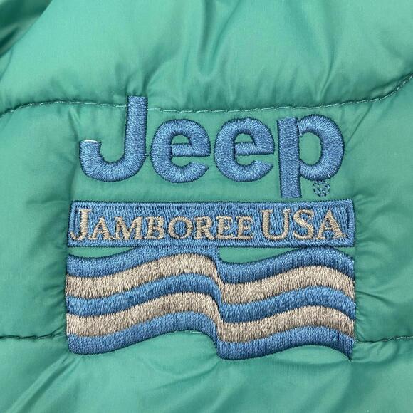Jeep Jamboree USA Quilted Teal Polyloft Puffer Vest - Outdoors gropcore granola - Picture 3 of 9